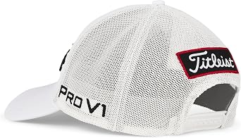 Titleist Tour Performance Mesh Golf Hat, White/Black