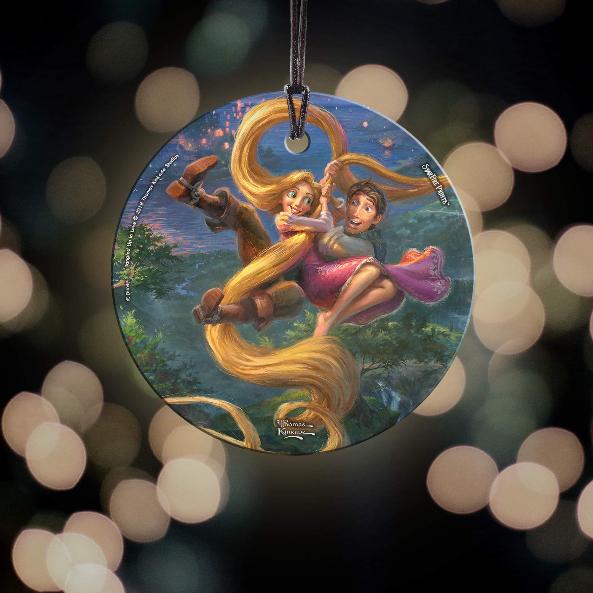 Amazon.com: Disney Tangled Rapunzel 3.5 in Hanging Glass Print