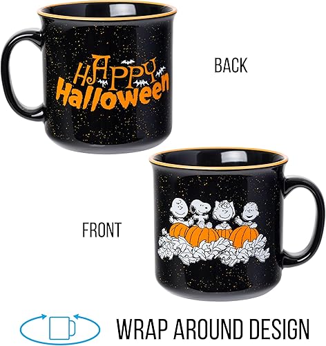 Miniatura 114 de Silver Buffalo Peanuts Snoopy and Woodstock Get Cozy - Taza de cerámica para cámper, 20 onzas