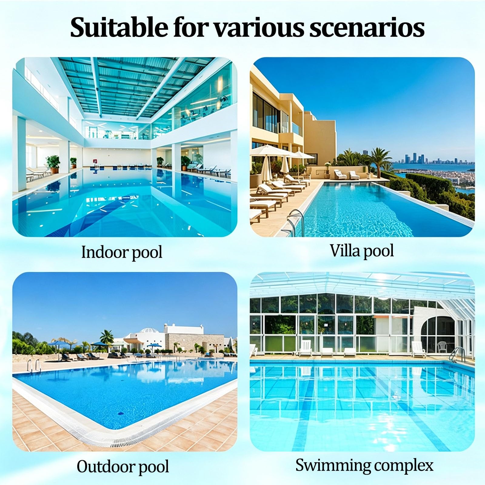 Escalera de 4 peldaños para Piscina con Superficie Antideslizante | Acero inoxidable 304, para piscinas interiores y exteriores; fácil de montar y de usar(Gold)