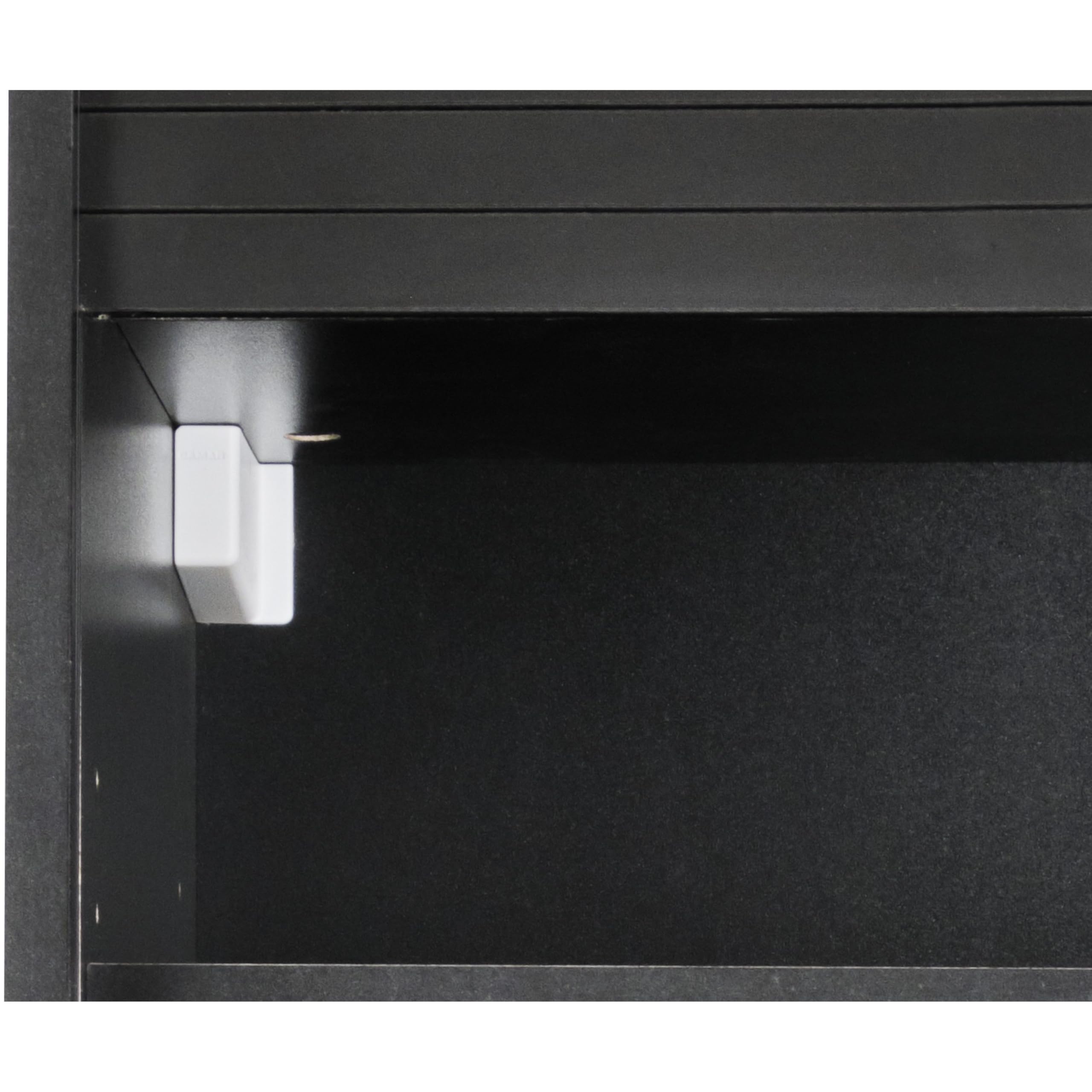 SIMMOB Meuble de Cuisine Noir 2 Etagères L 60 cm H 72 cm P 35 cm