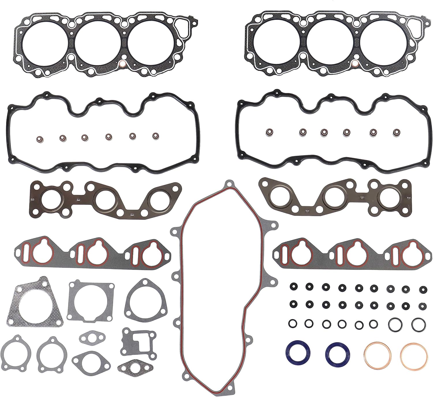 DNJ HGS655 Graphite Cylinder Head Gasket Set for 2001-2004 Nissan Frontier Xterra 3.3L V6 12V SOHC 3275cc