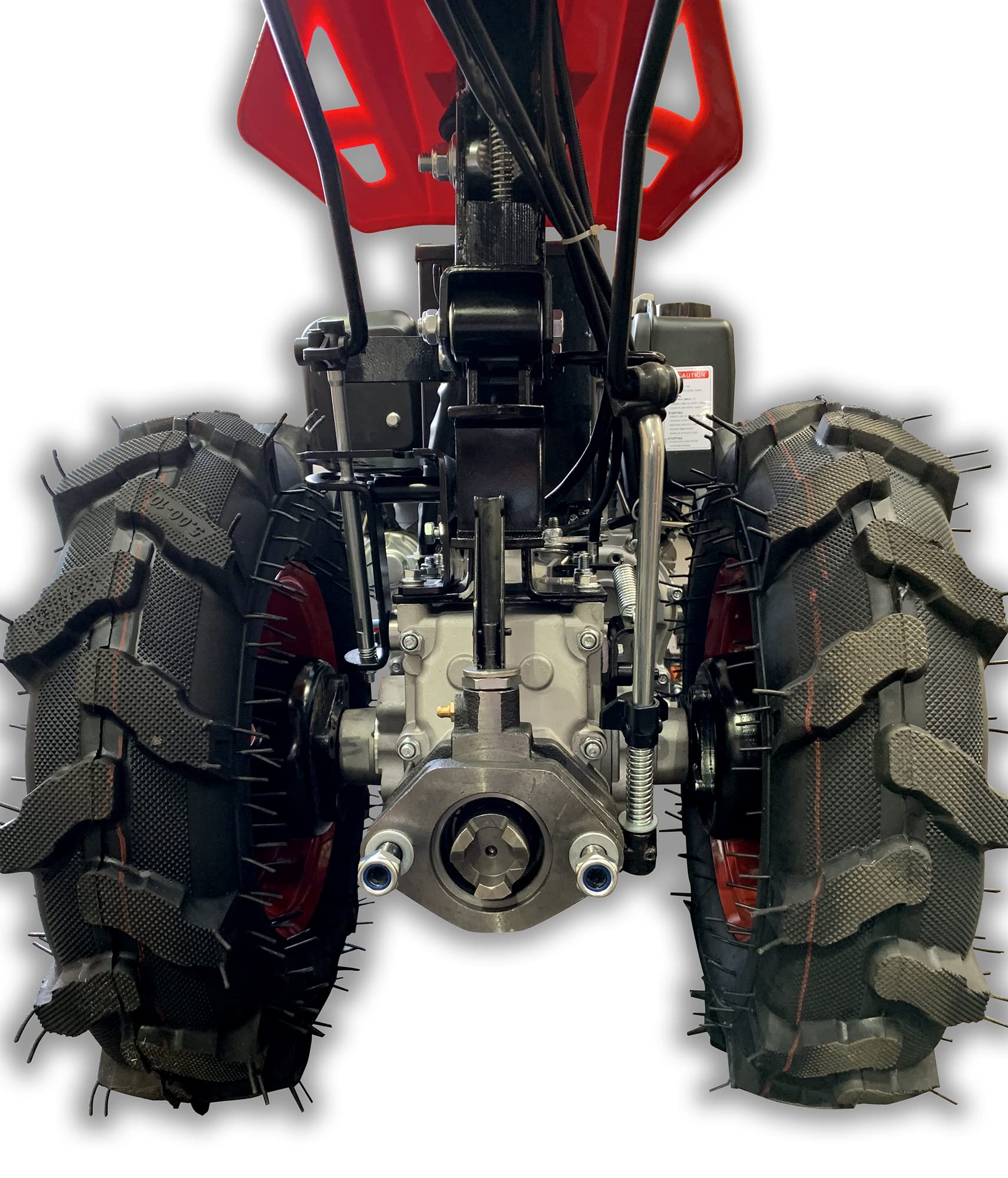 Kawapower Motocultor con Motor De 270cc a Diesel 9HP, Rojo
