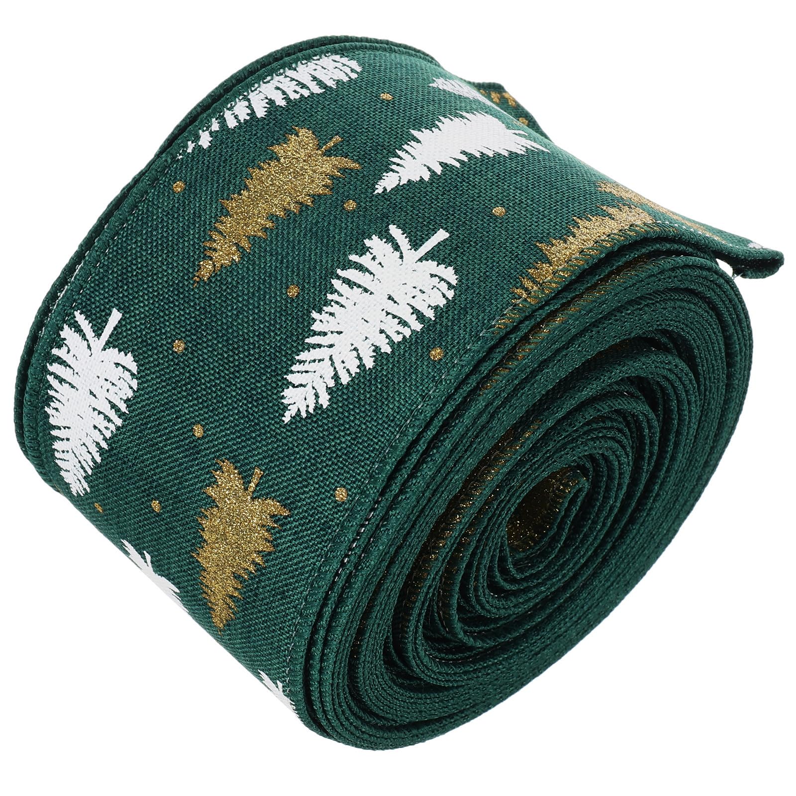 Toyvian 4 Rollen Weihnachtsband Grün aus Polyester für Selbstgemacht