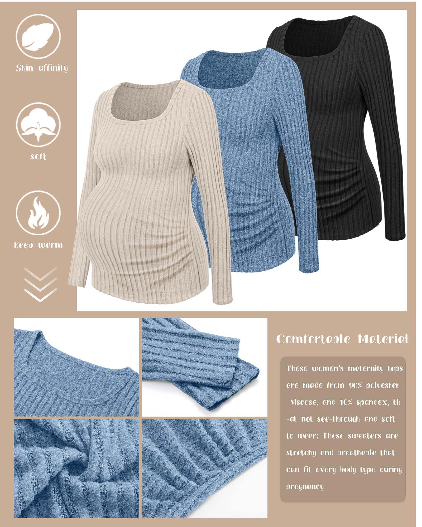Ekouaer Long Sleeve Pregnancy Top With Belted Design Ekouaer Women's Maternity Top - Long Sleeve Ribbed Knit Pregnancy Blouse Women's Long Sleeve Pregnancy Blouse Ribbed Knit Belted Ekouaer Long Sleeve Pregnancy Top With Belted Design Ekouaer Women's Maternity Top - Long Sleeve Ribbed Knit Pregnancy Blouse Women's Long Sleeve Pregnancy Blouse Ribbed Knit Belted