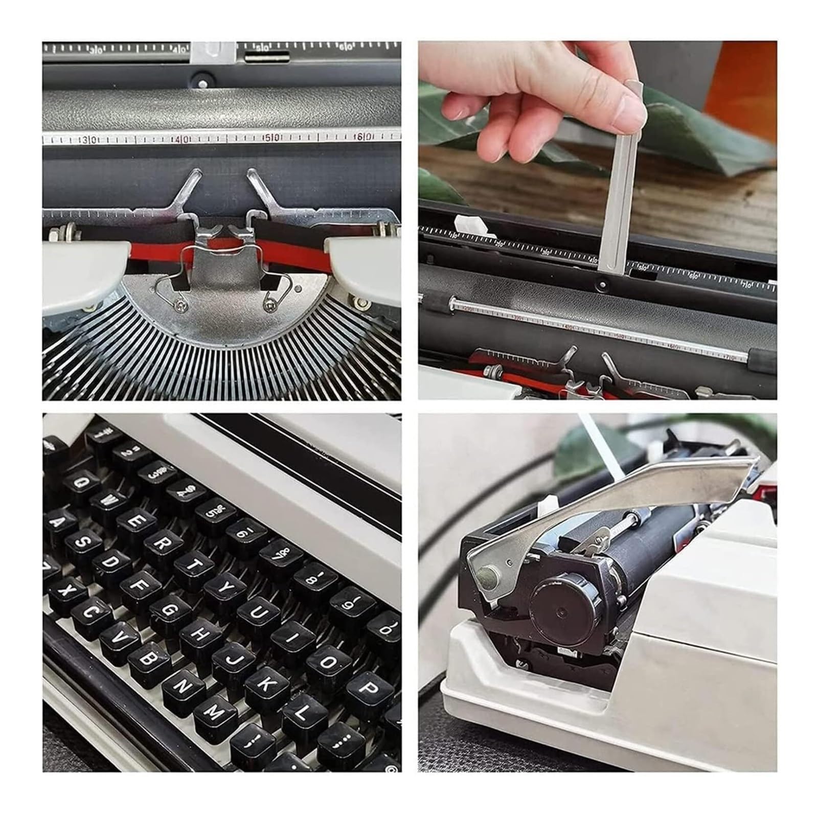 Klasyczna ręczna maszyna do pisania w stylu retro, maszyna do pisania do domu i biura, mechaniczna maszyna do pisania dla pisarzy i miłośników autorów (czarna)