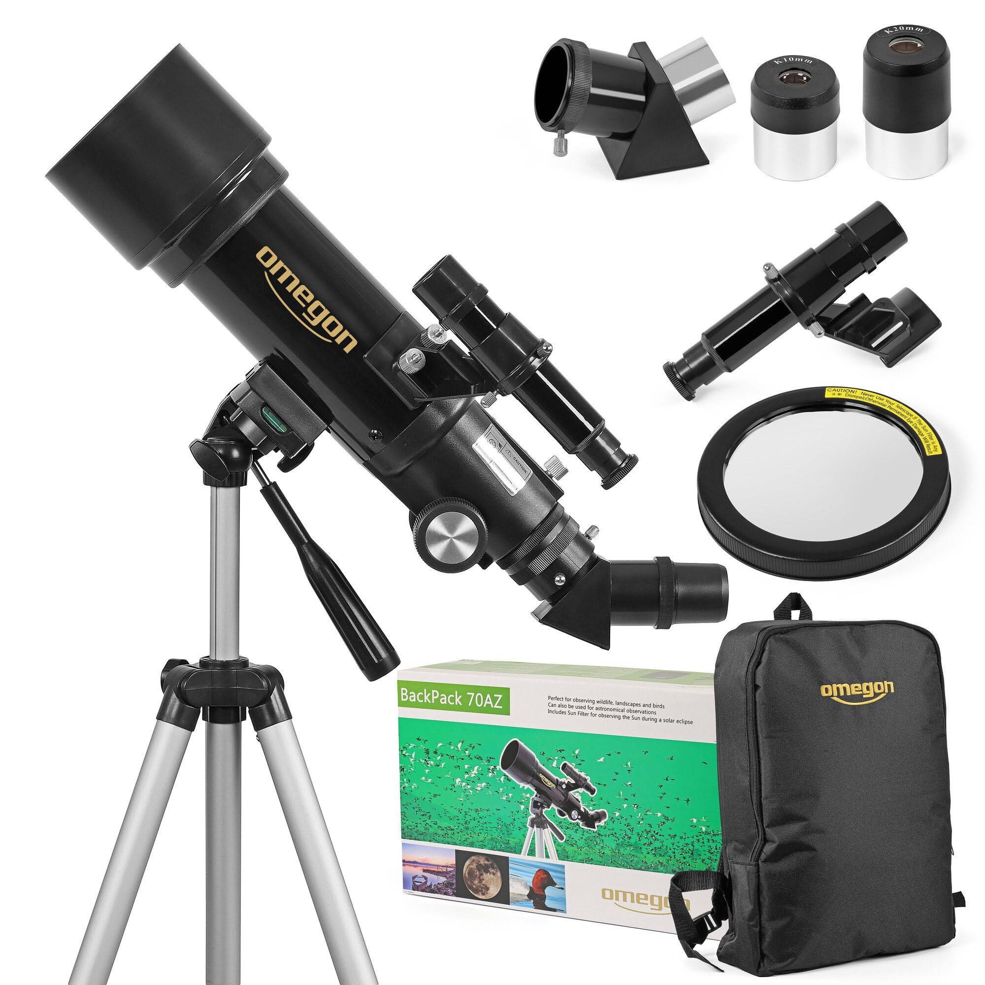Omegon Telescopio AC 70/400 Solar Backpack AZ