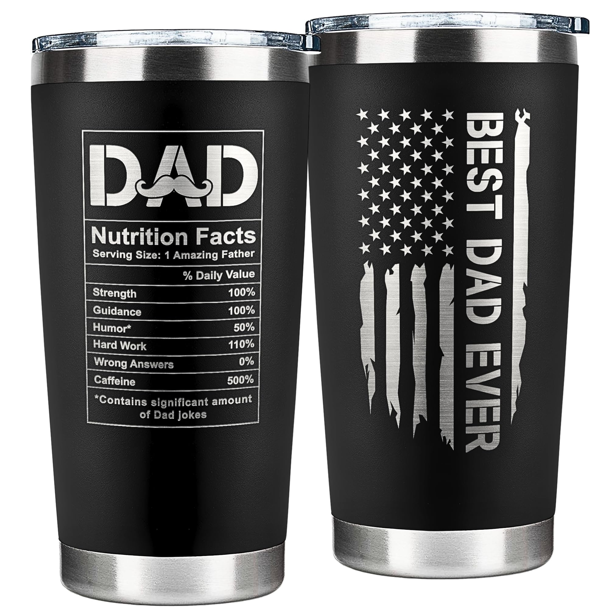 Gifts for Dad from Daughter, Son - Dad Gifts - Birthday, Fathers Day, Father's Day Gift for Dads - New Dads Gift for Men - 20 Oz Stainless Steel Tumbler