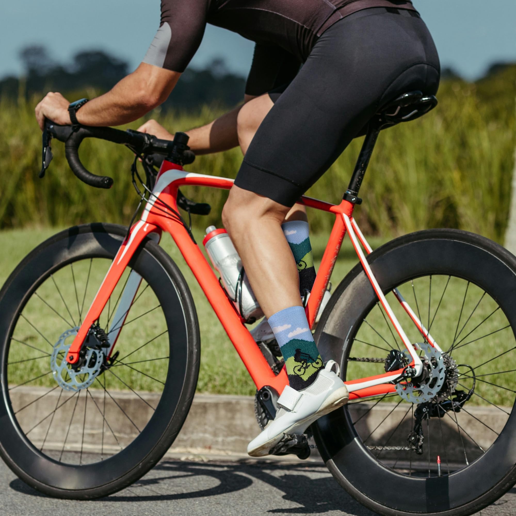 Jeasona Athletic Socks Men Running Cycling Gifts for Runners Riders Sports Gear Accessories