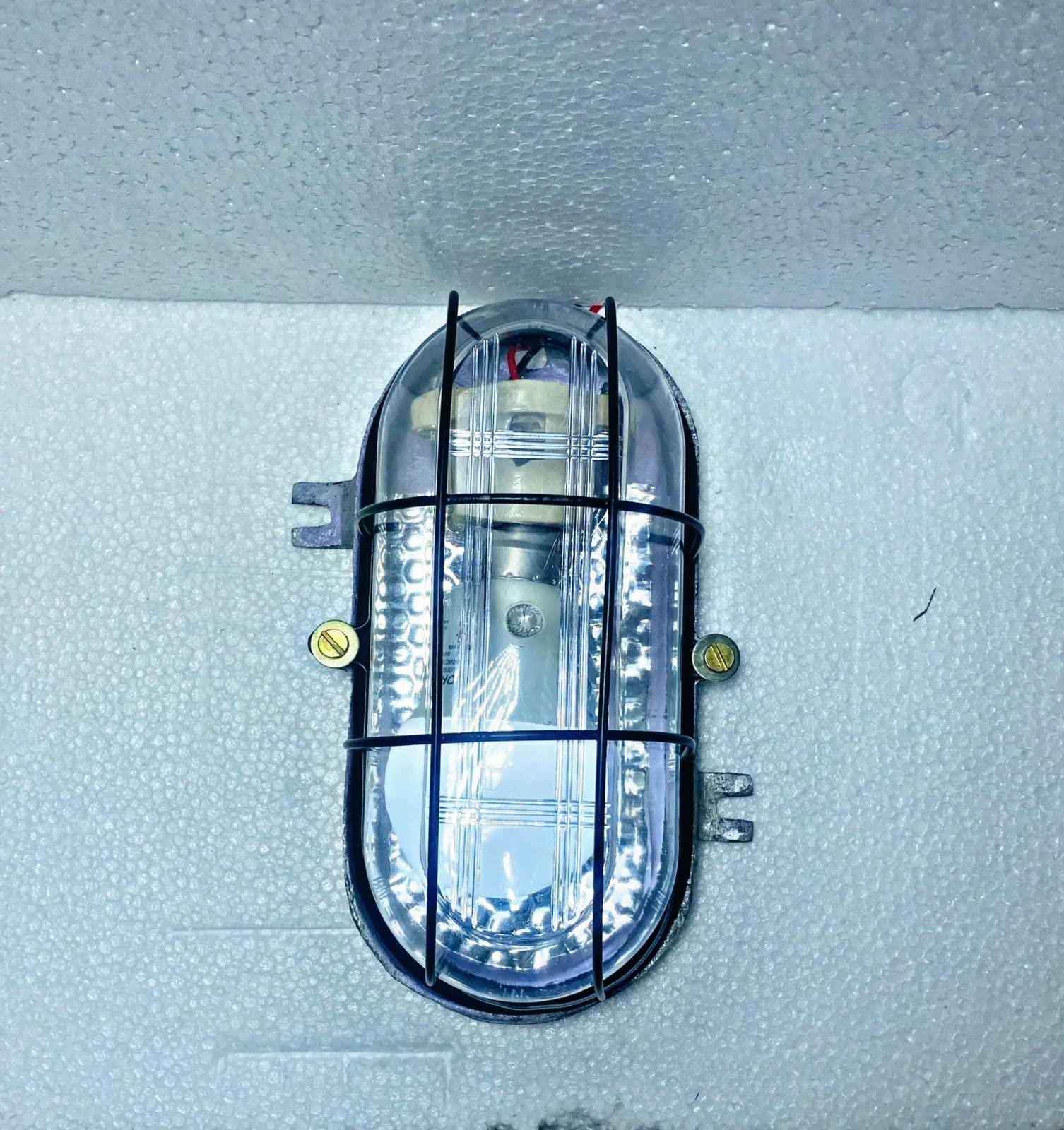 Artdecor 9 WATT TVS Bulkhead Aluminium Casting, Iron Grill, ‎Polycarbonate Glass Modern Wall Light(Pack of 1) Suitable for Terrace/Boundary Wall/Corridor/Garden Area etc. Vocal for Local