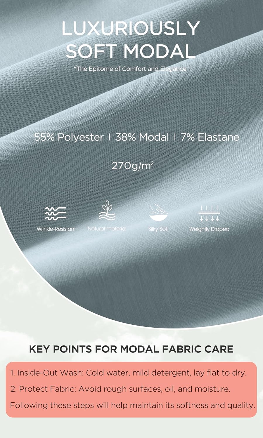 ODODOS Women's Modal Soft Full Zip Hoodie Gathered Hem Long Sleeve Casual Oufit Hooded Jacket with Pockets - Image 6