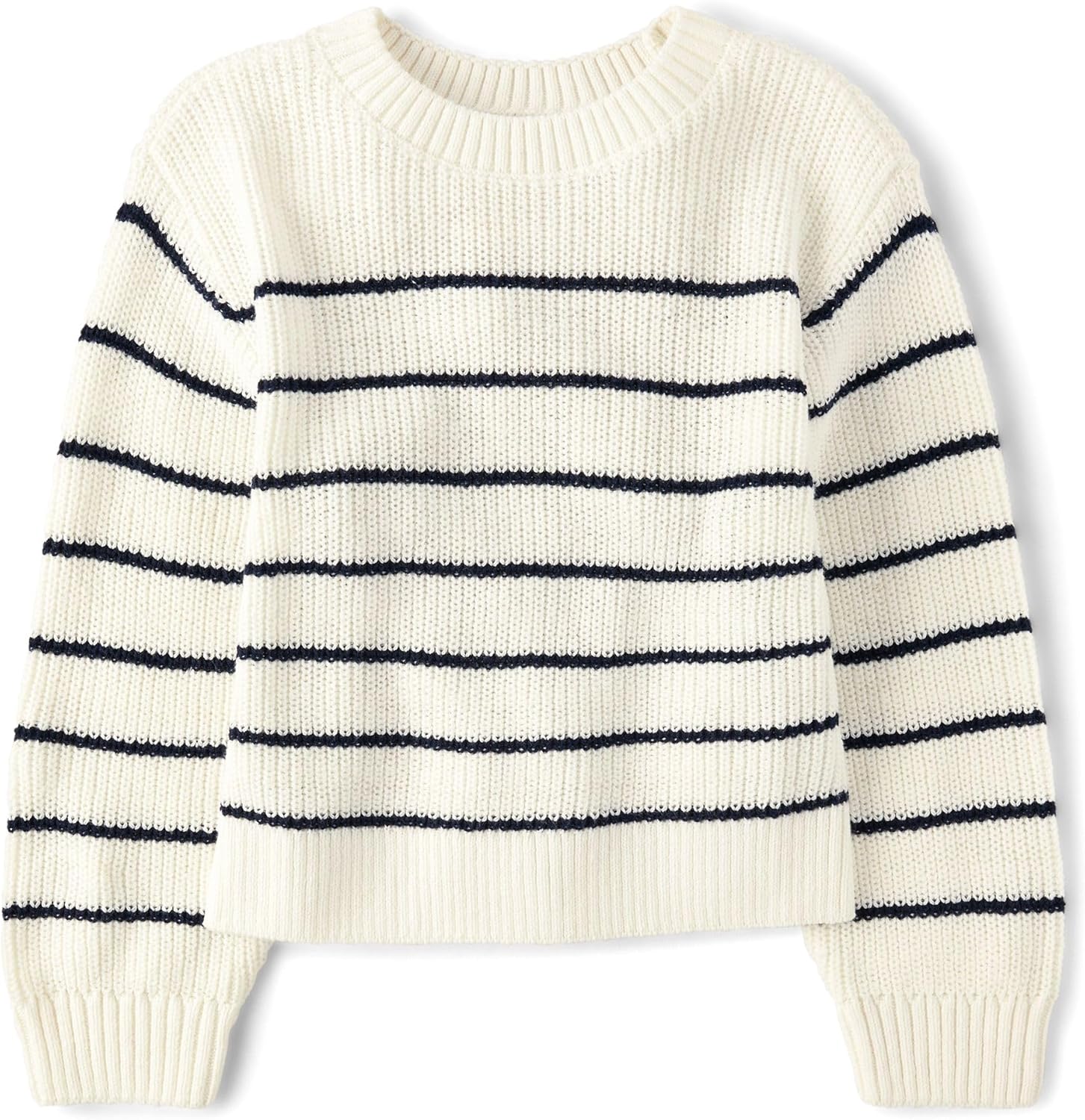 The Children's Place Girls' Long Sleeve Crew Neck Pullover Sweater