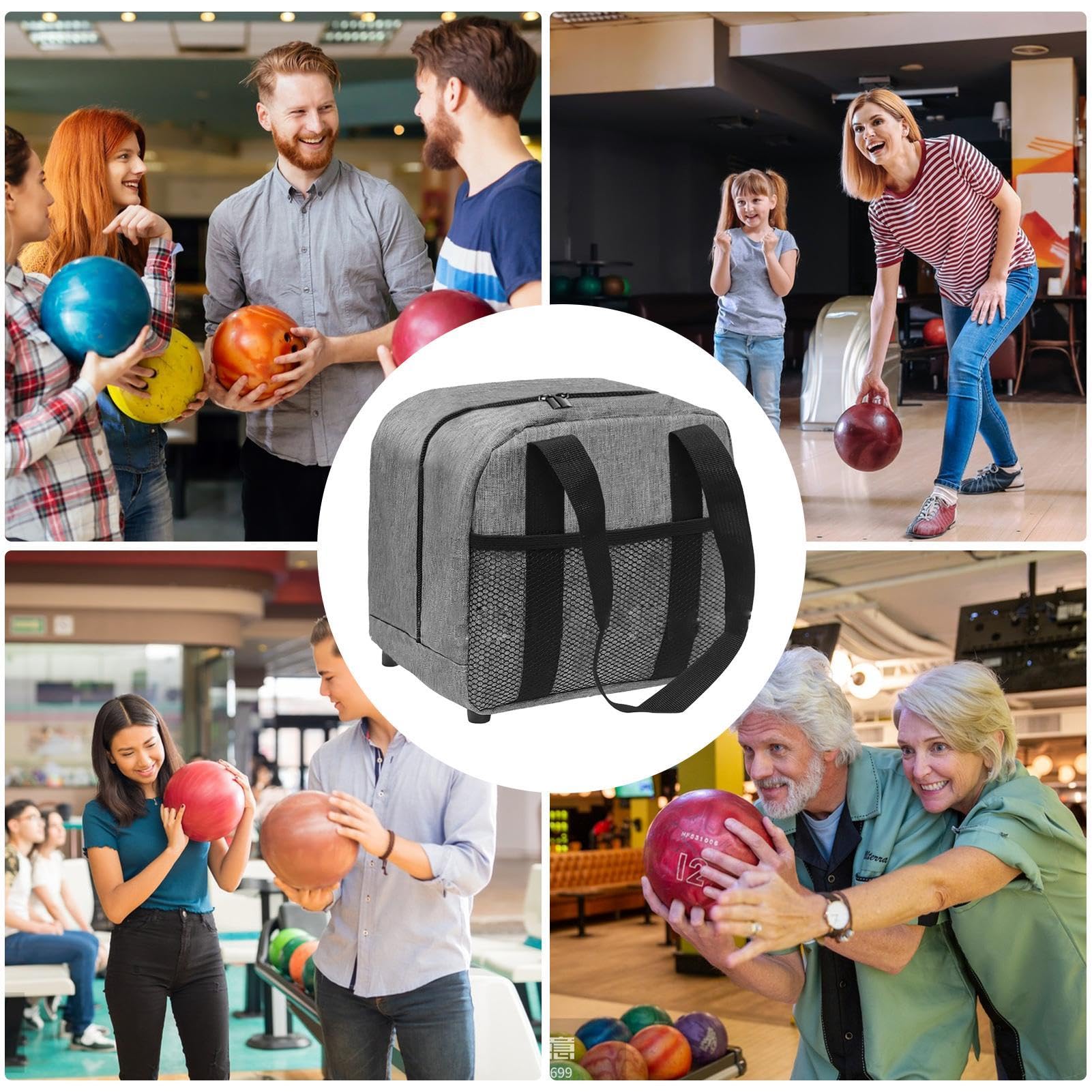 Sac De Boule De Bowling, Sacs De Bowling, Sacs À Boules De Bowling, Sac pour Boule De Bowling, Boule De Bowling Simple, Sac À Main avec Porte-Balle Rembourré, Conception À Double Fermeture Éclair