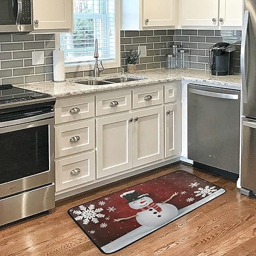 Miniatura 10 de Alfombras de cocina de gnomos de Navidad, antideslizantes, tapetes de baño, tapetes de cocina para decoración del hogar, 39 x 20 pulgadas