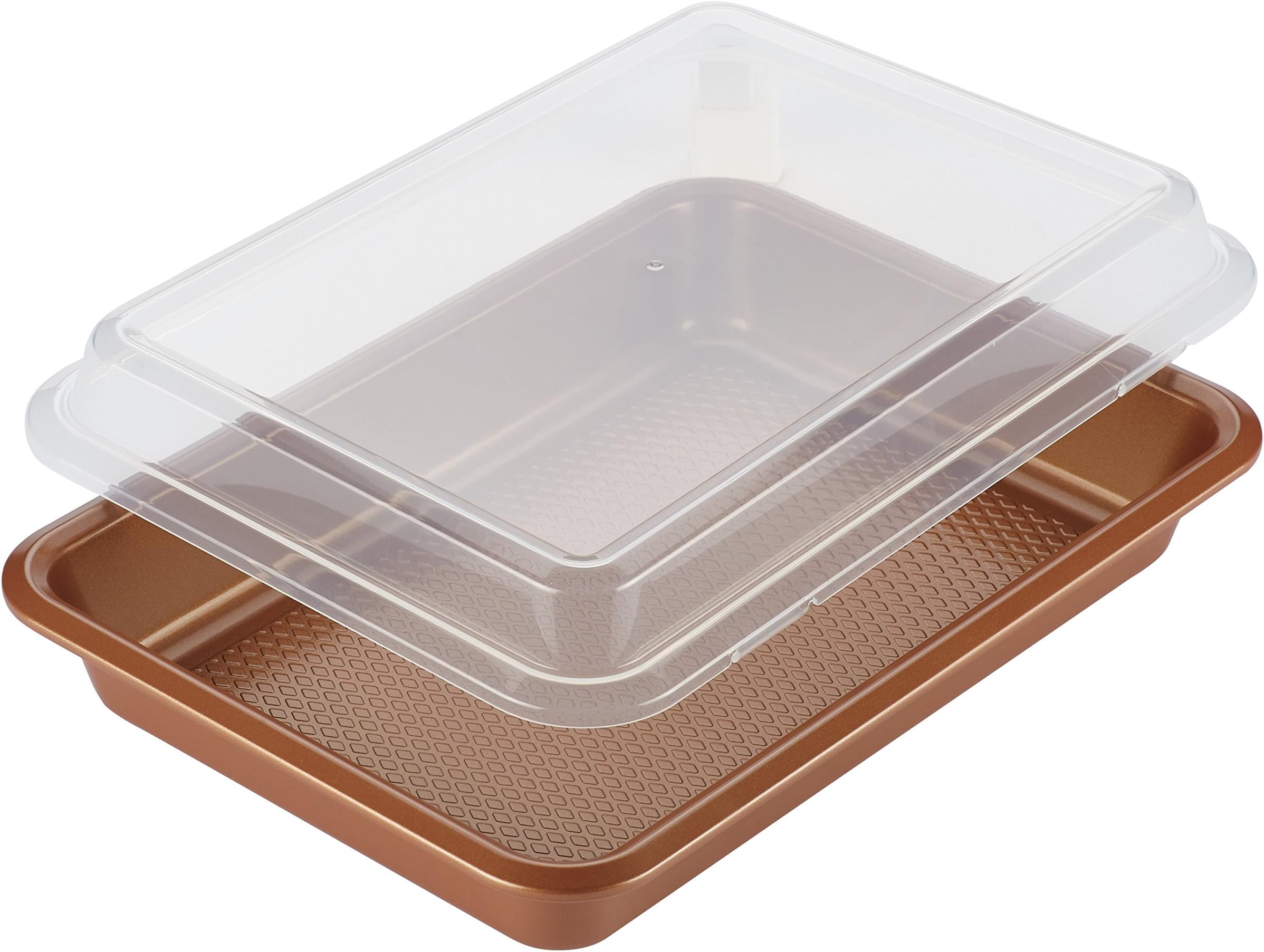 AirBake Nonstick Cake Pan with Cover, 13 x 9 in Square