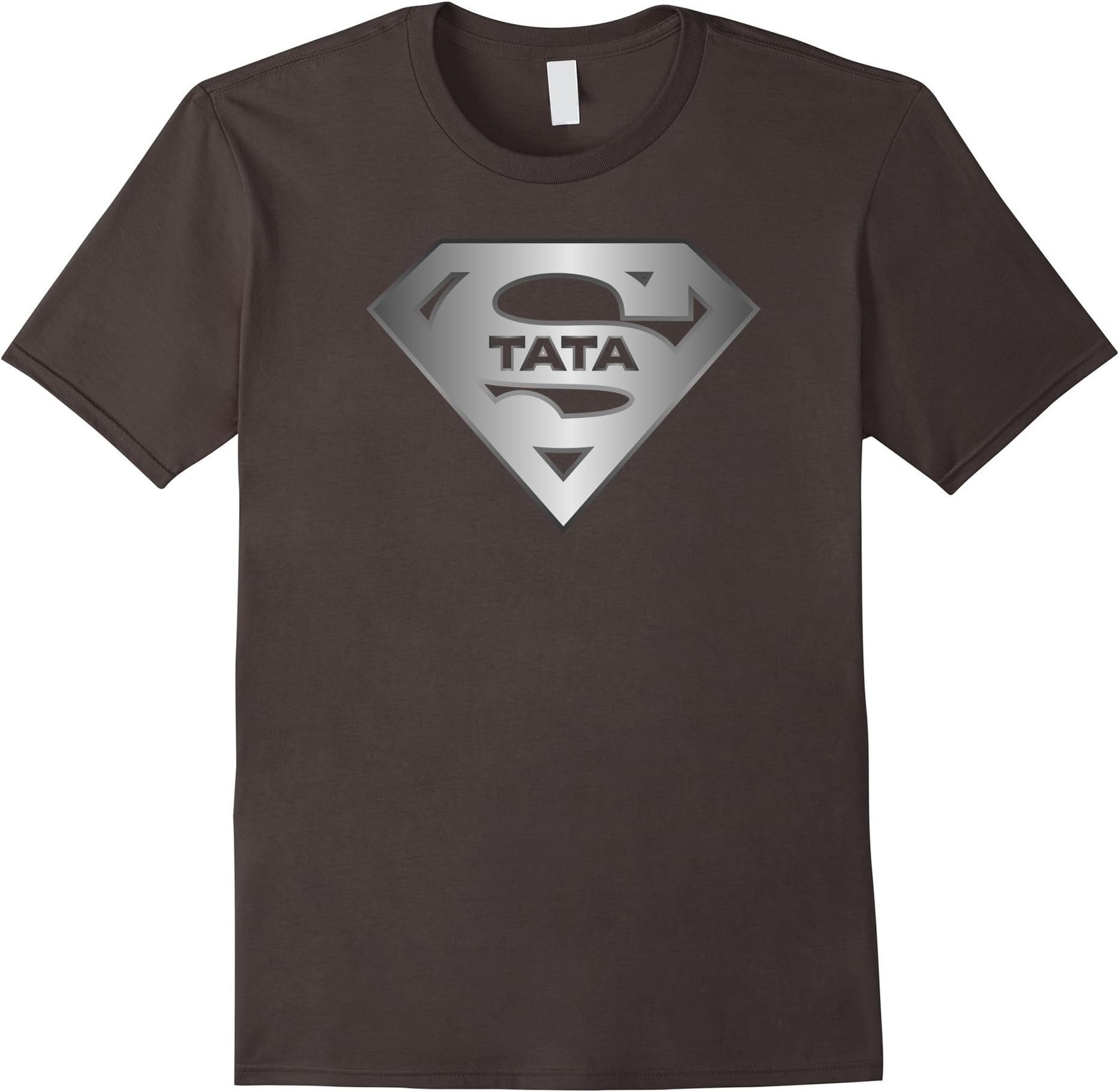 Men's Super Tata T-Shirt Tee Shirt Indian for Grandfather, Grandpa XL Asphalt