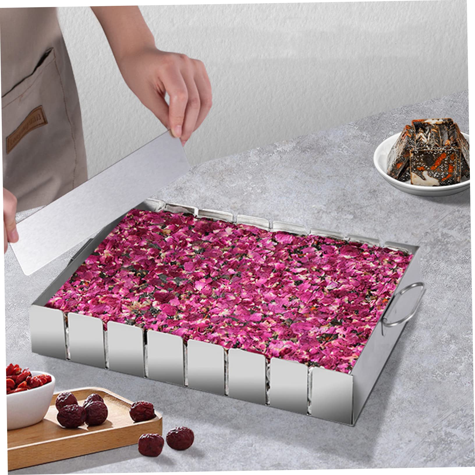Nougat Ausstechform aus Edelstahl mit Glatter Oberfläche und Einfachem Lösen Backzubehör für Kuchen und Süßigkeiten im Bäckereibetrieb oder Süßwarenladen
