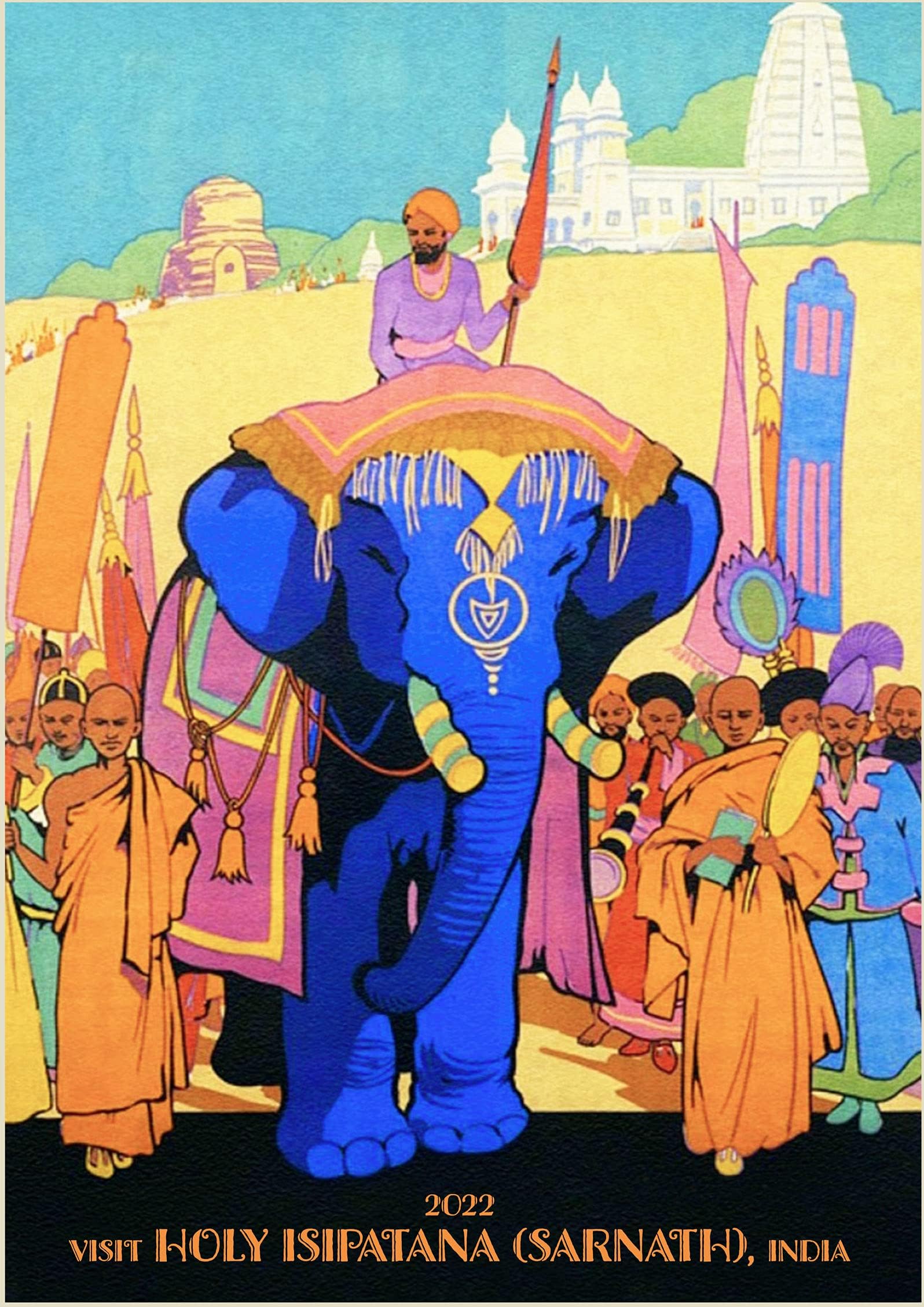 2023 Wall Calendar [12 pages 8"x12"] India Vintage Travel Poster Ads