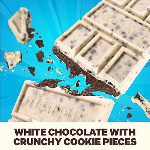 Miniatura 4 de Feastables MrBeast - Barra de chocolate de galletas y crema, nuevo sabor, barra de caramelo tamaño King para adultos y niños, barras de caramelo