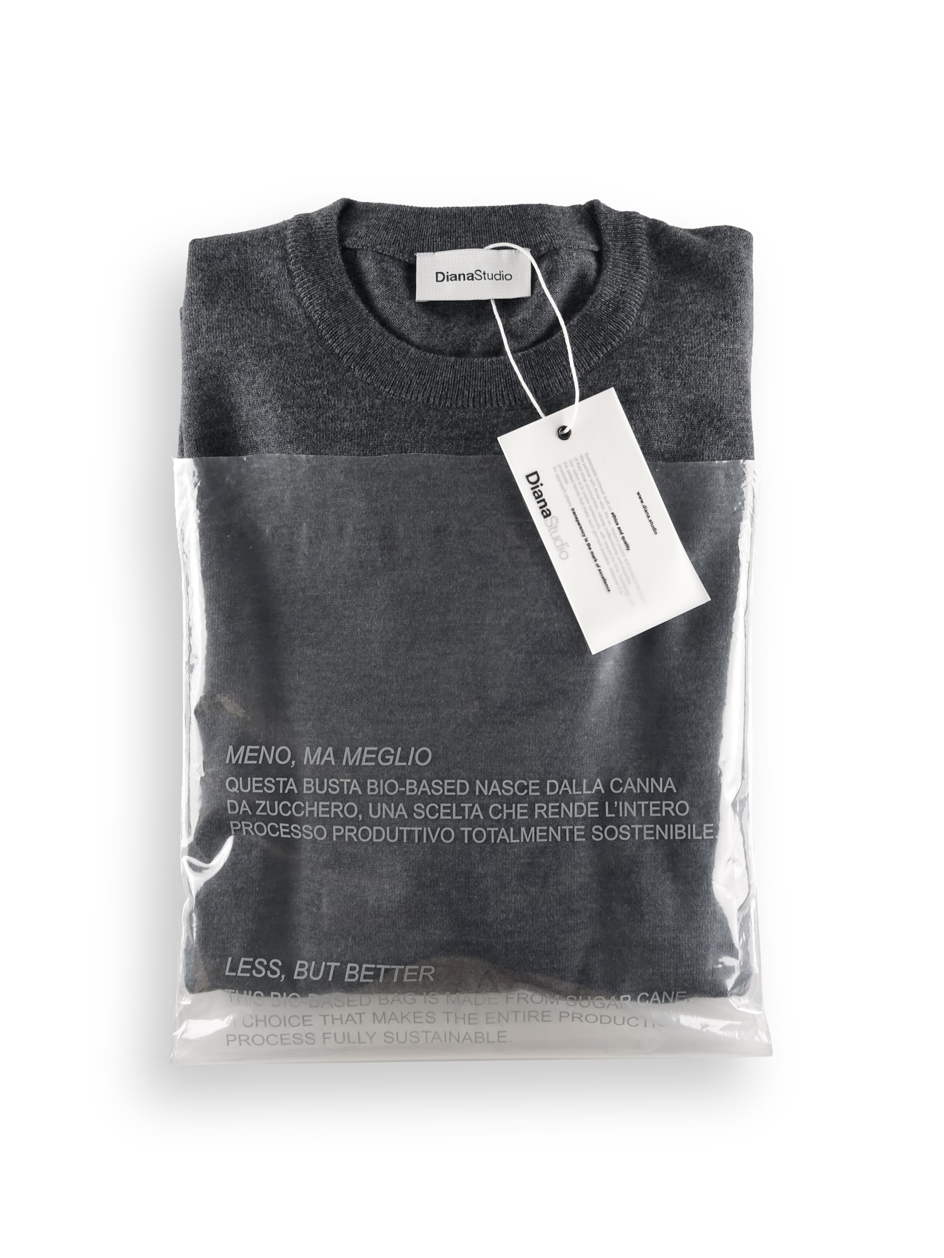 Diana Studio - Maglione Girocollo Basico in 100% Lana Merino, Uomo, Tinta Unita, Maniche Lunghe, Regular Fit
