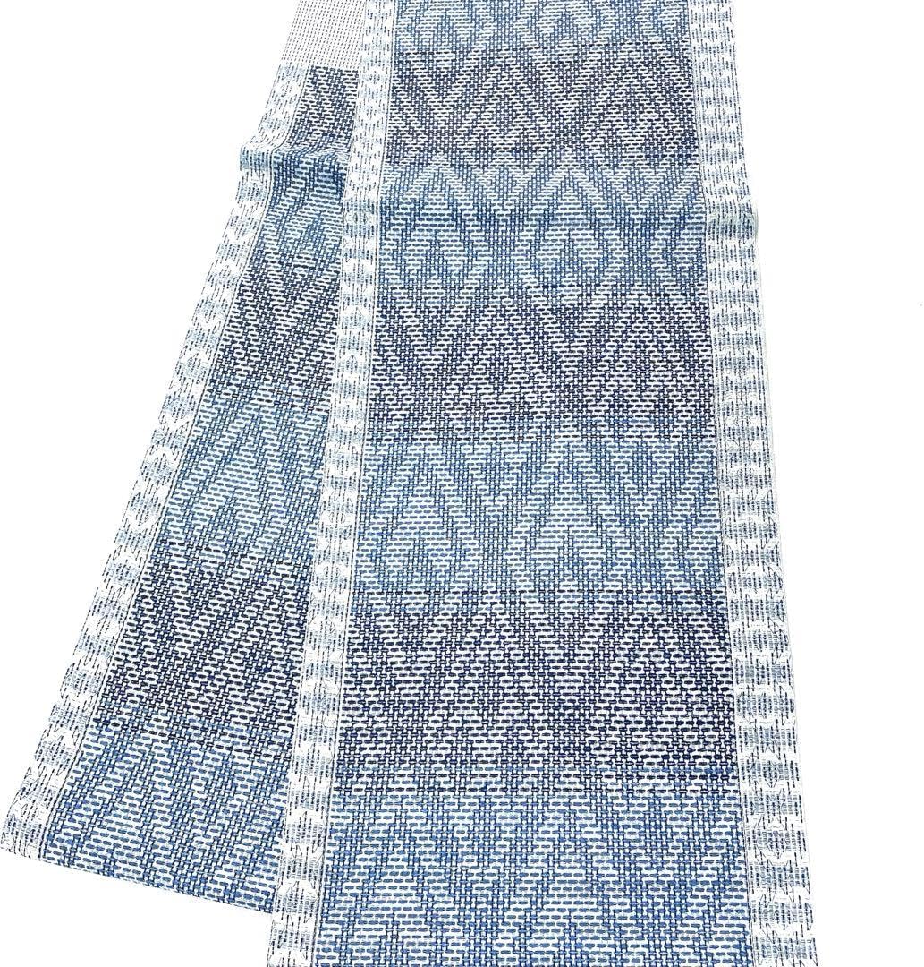 帯5005 高級 正絹 藍染 六通 袋帯