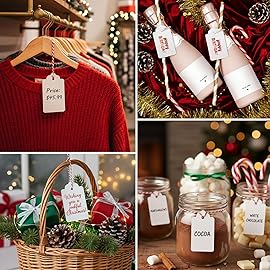 SallyFashion 200PCS Gift Tags, 2.81.7 Inch Hang Tags with String for Presents DIY Weddings Bridal and Baby Showers Birthdays