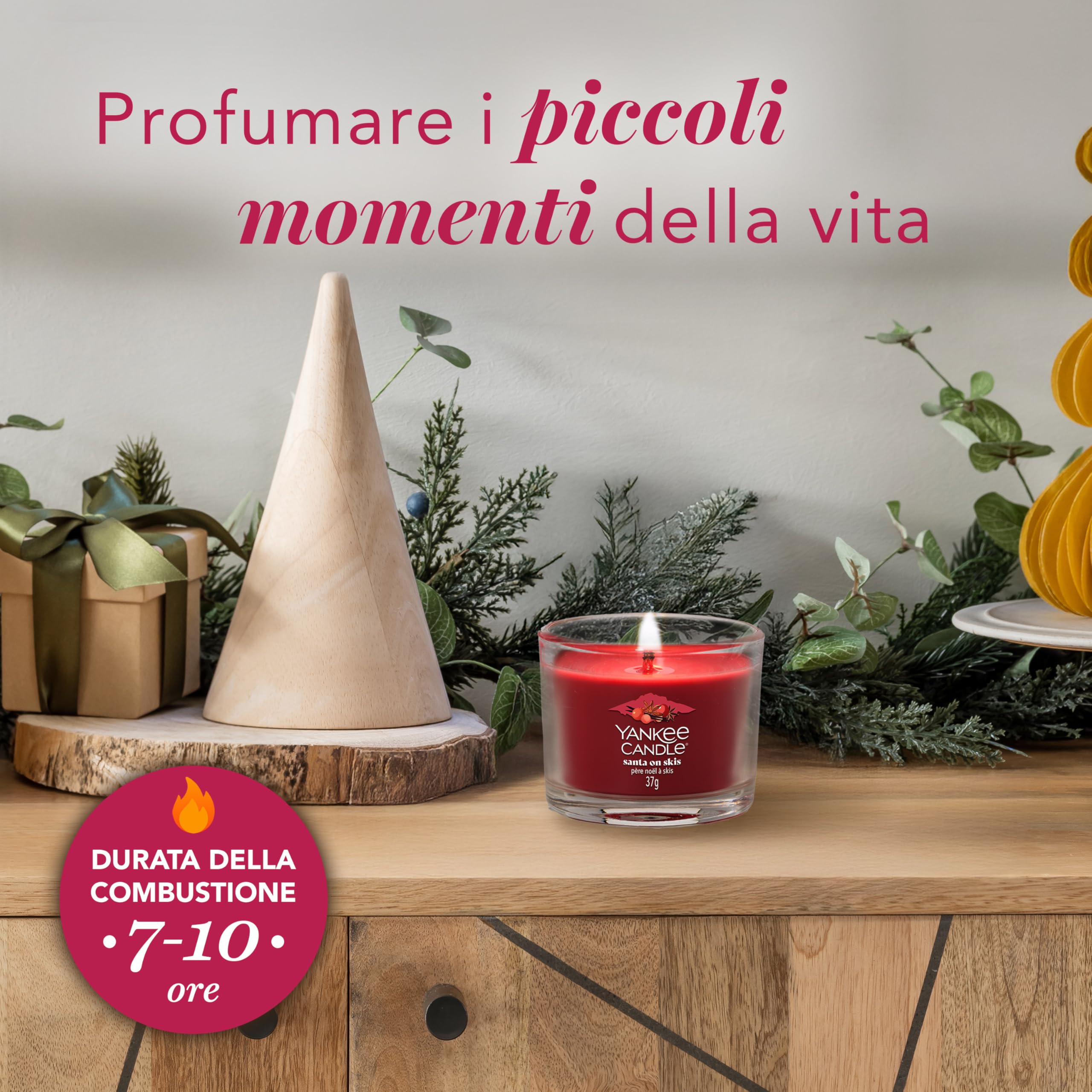 Yankee Candle Set regalo di candele profumate di Natale | 4 mini candele votive riempite | Collezione Après Ski | Regali di Natale perfetti per le donne