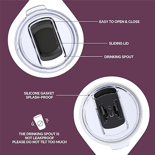 Miniatura 4 de Ideus Vaso de 20 onzas, taza de café de viaje con tapa deslizante a prueba de salpicaduras, taza de café aislada al vacío de acero inoxidable de