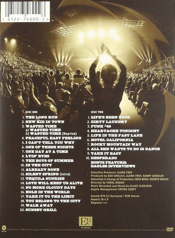 DVD「イーグルス/フェアウェルツアー ライヴ・フロム・メルボルン〈2枚組〉①」 Amazon.co.jp: フェアウェル・ツアー ライヴ・フロム