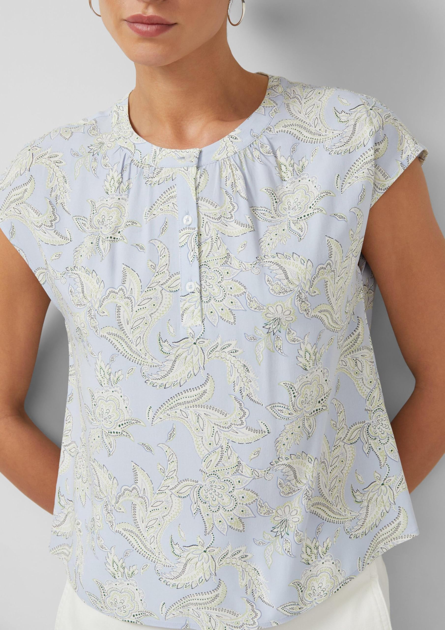 s.Oliver Viskose-Bluse mit All-Over-Print