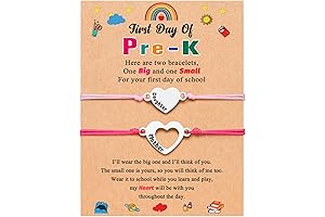 Pre K Outfit with Heart Bracelets for School