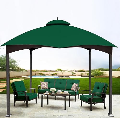Miniatura 7 de SCOCANOPY Parte superior de repuesto verde bosque compatible con Lowe's Allen Roth 10X12 Gazebo modelo #GF-12S004B-1#GF-12S004BTO#TPGAZ17-002C