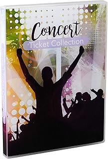 UniKeep Concert Ticket Collection Album/Case. Holds 40-80 Standard Sized Tickets. 10 Ticket Pages are Included. Each Page Holds 4-8 Tickets