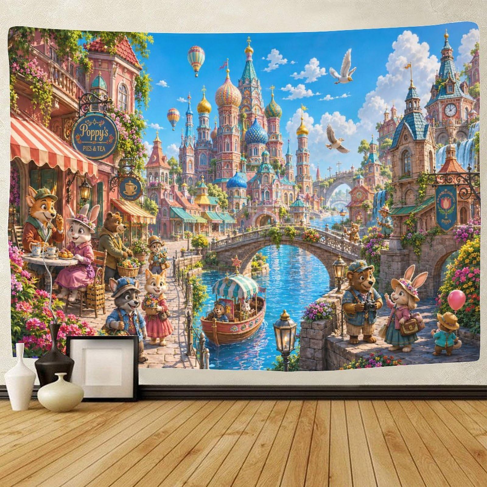 GPMNBCXZK Saint Basil's Cathedra Wall Hanging Decor 3D Print Tapestry for Bedroom Tapestries Poster Curtain Bedroom College Dorm 130cmx150cm