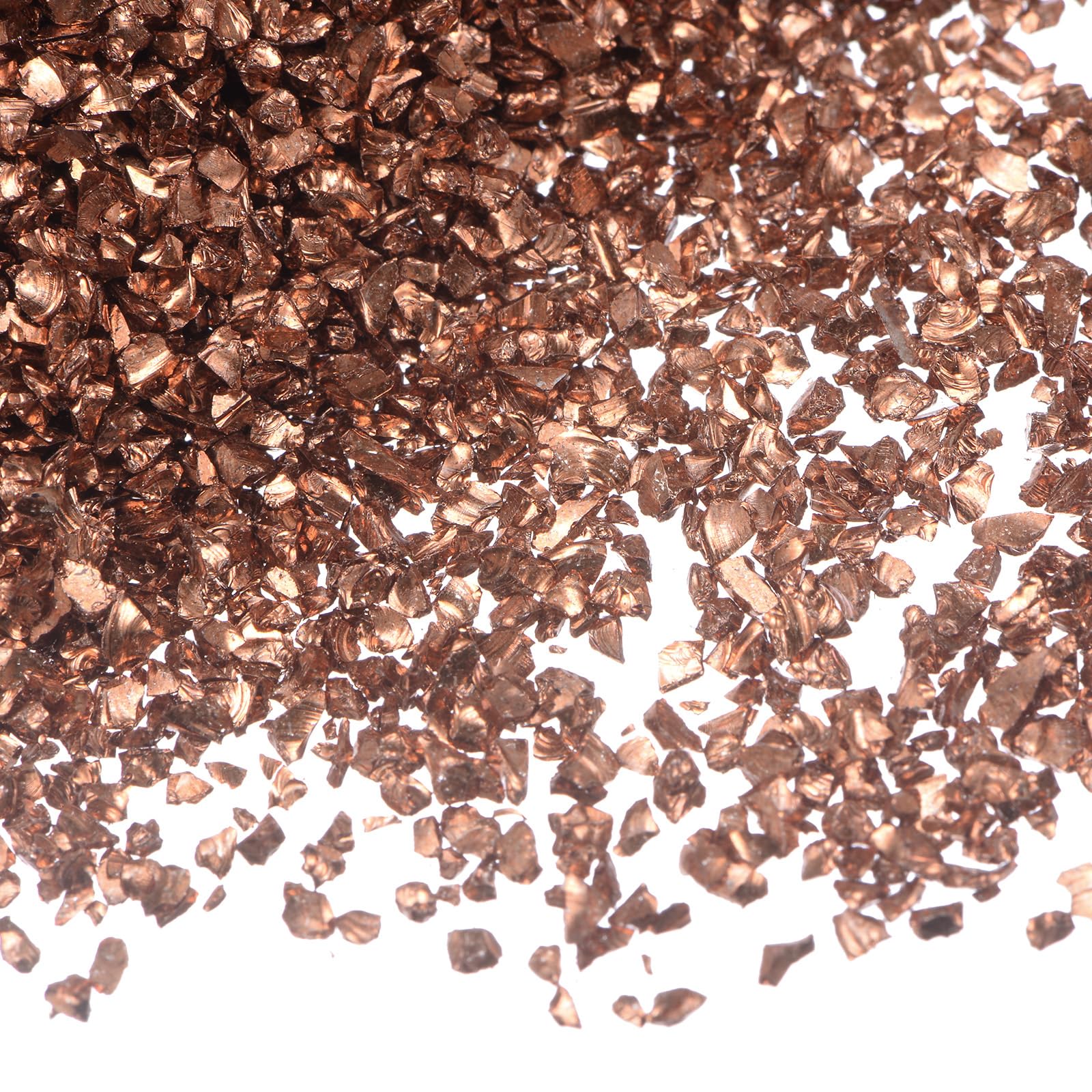 QUARKZMAN 100g Vetro Tritato 0.5-2.5mm Luccicante Elettroplaccato Schegge di Vetro Irregolari per Artigianato Decorazione Arte Resina Riempitivo per Vasi, Caffè