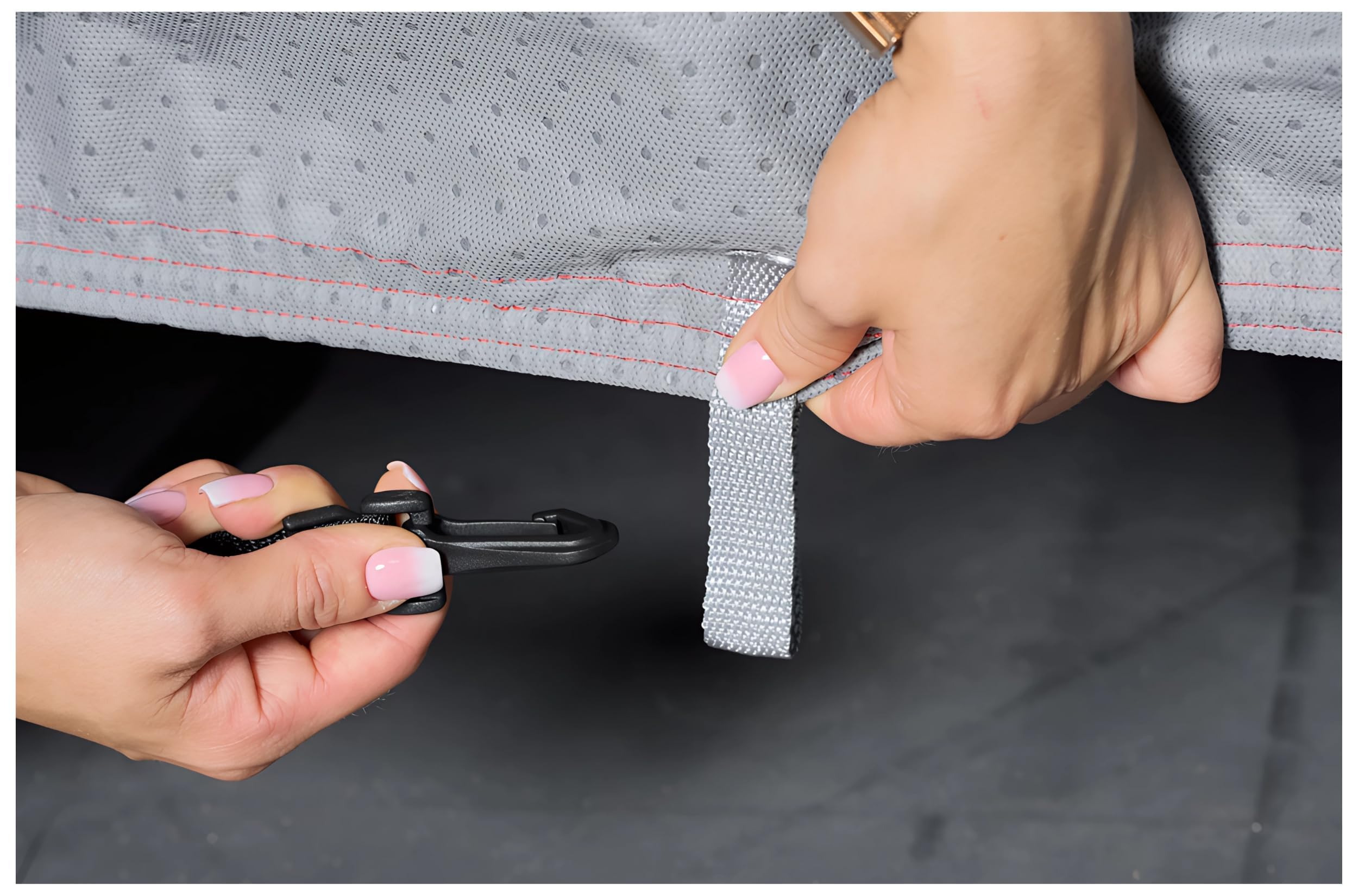 Bâche Anti-Grêle, Protection de Carrosserie Contre la Grêle et la Pollution, Filtre UV, Toute l'Année, Épaisseur 7 mm, 480-505 cm Combi
