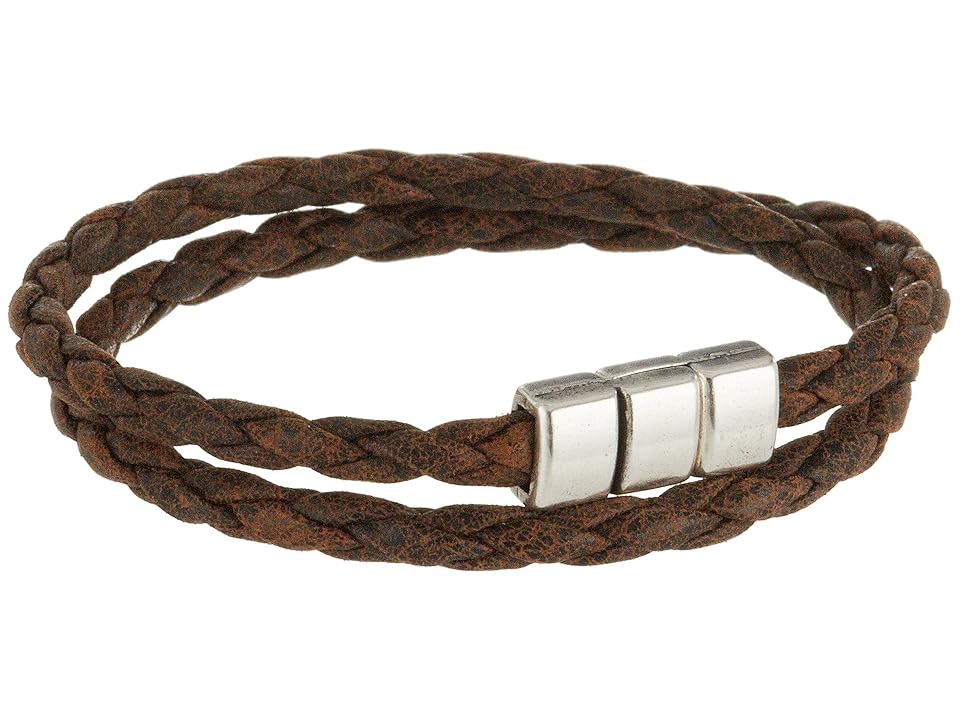 

Torino Leather Co. Braided Leather Double Wrap Bracelet (Vintage Tan) Bracelet