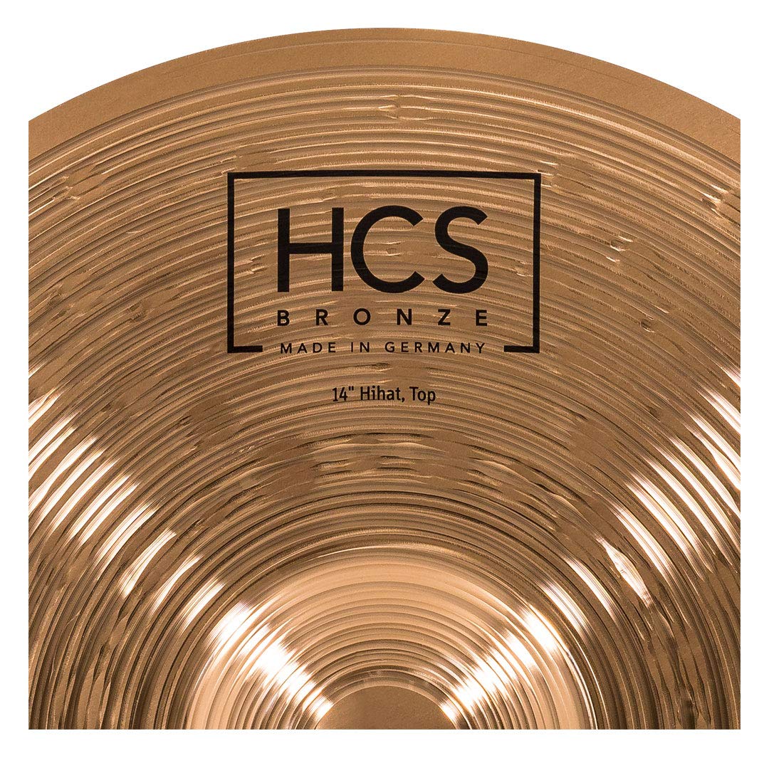 Meinl HCS Bronze - Set HiHat da 14", in lega di bronzo B8, finitura tradizionale, Made in Germany, con macchina Hi-Hat