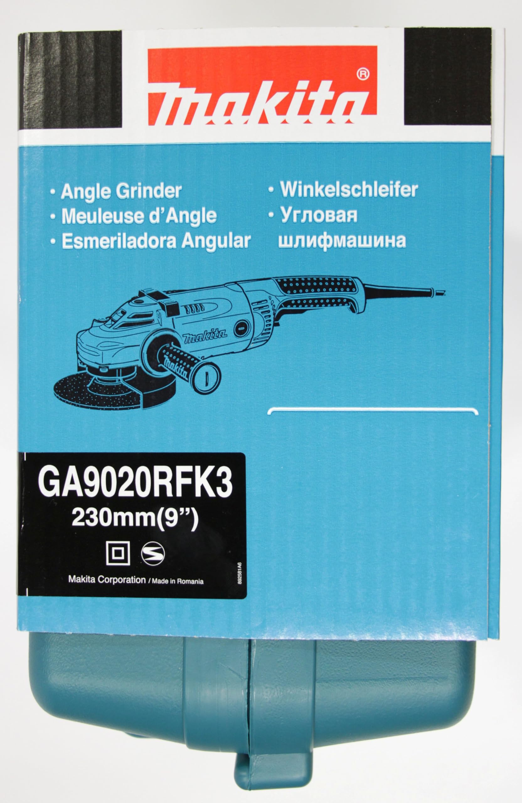 Amoladora angular Makita, (en el caso incluye 2 discos de diamante de 230 mm), GA9020RFK3