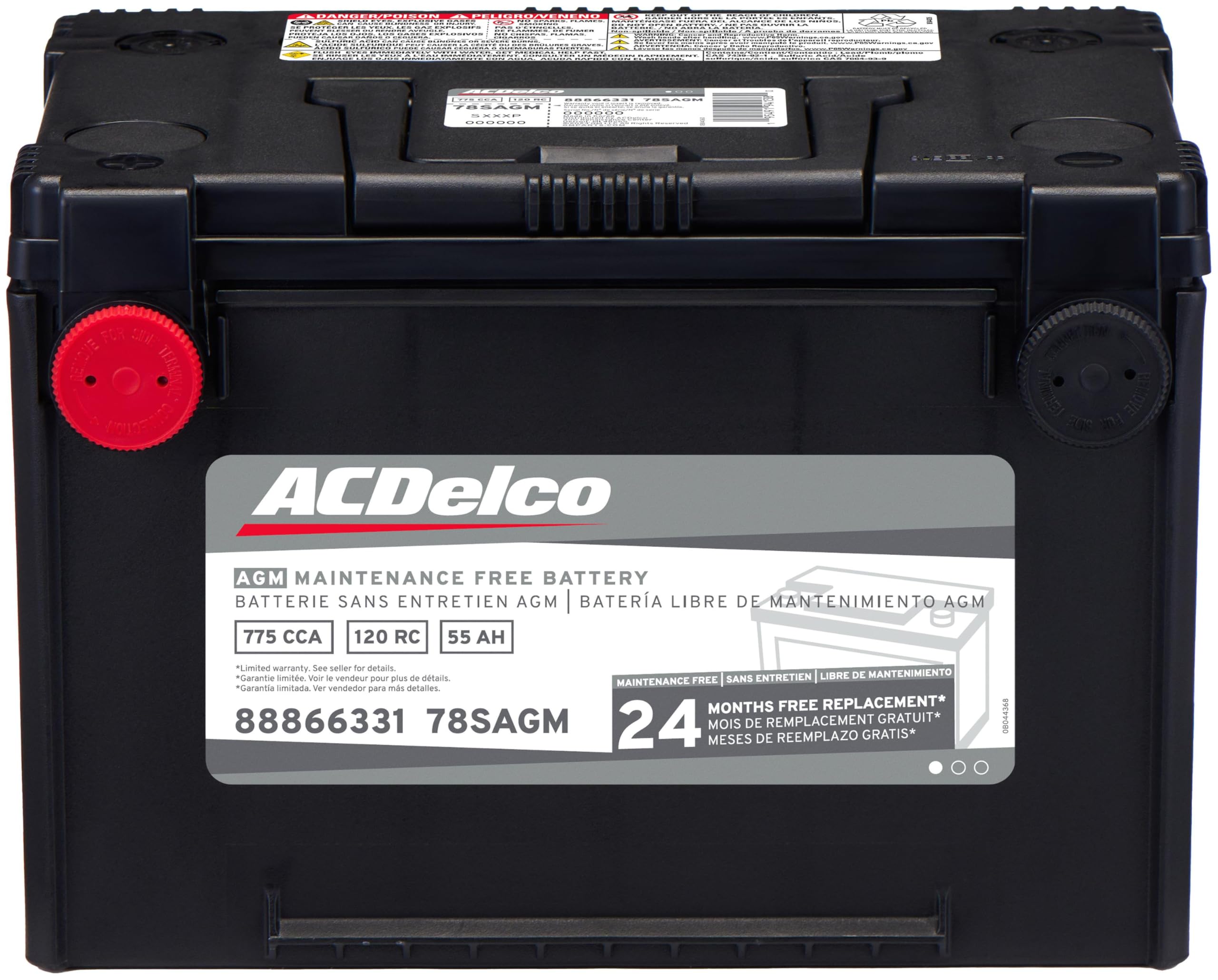 Amazon.com: ACDelco Silver 78SAGM (88866331) 24 Month Warranty AGM
