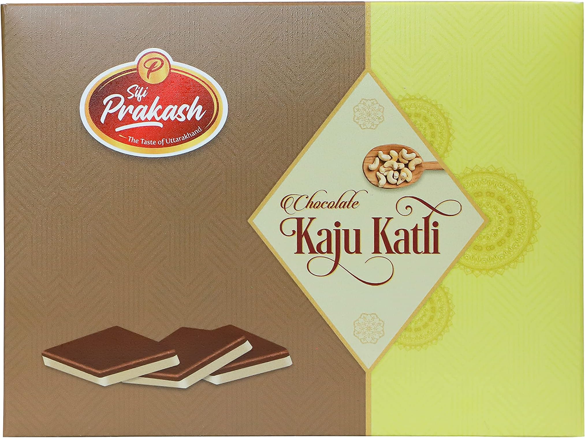 Prakash's Pure & Healthy Chocolate Kaju Barfi 500 gm| Burfi | Special Sweet | Healthy | Tasty | Sweets | Ready to eat | Special Occasion Gift | Mithai | Festival | Preservatives Free | Gift |