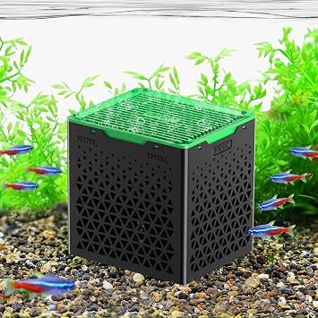Pure Cube Water Trough Filter 3.0 SuperStrong Filtration Aquarium Water Trough Activated Carbon Purifier Cube for Horse, Livestock, Fish Tanks & Ponds,Green,for 20 Gallons Tank
