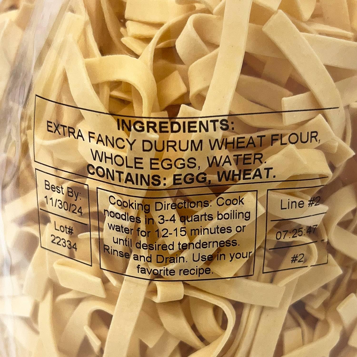 Lehman's Homemade Egg Noodles, All Natural USA Made Amish Pasta, Case of Four Big 40 oz Bags, Medium .25 inch Width