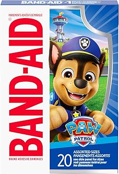 Band-Aid Brand Sterile Adhesive Individually Wrapped Bandages for Kids Featuring Nickelodeon Paw Patrol Characters, First Aid & Wound Care of Minor Cuts & Scrapes, Assorted Sizes 20 ct