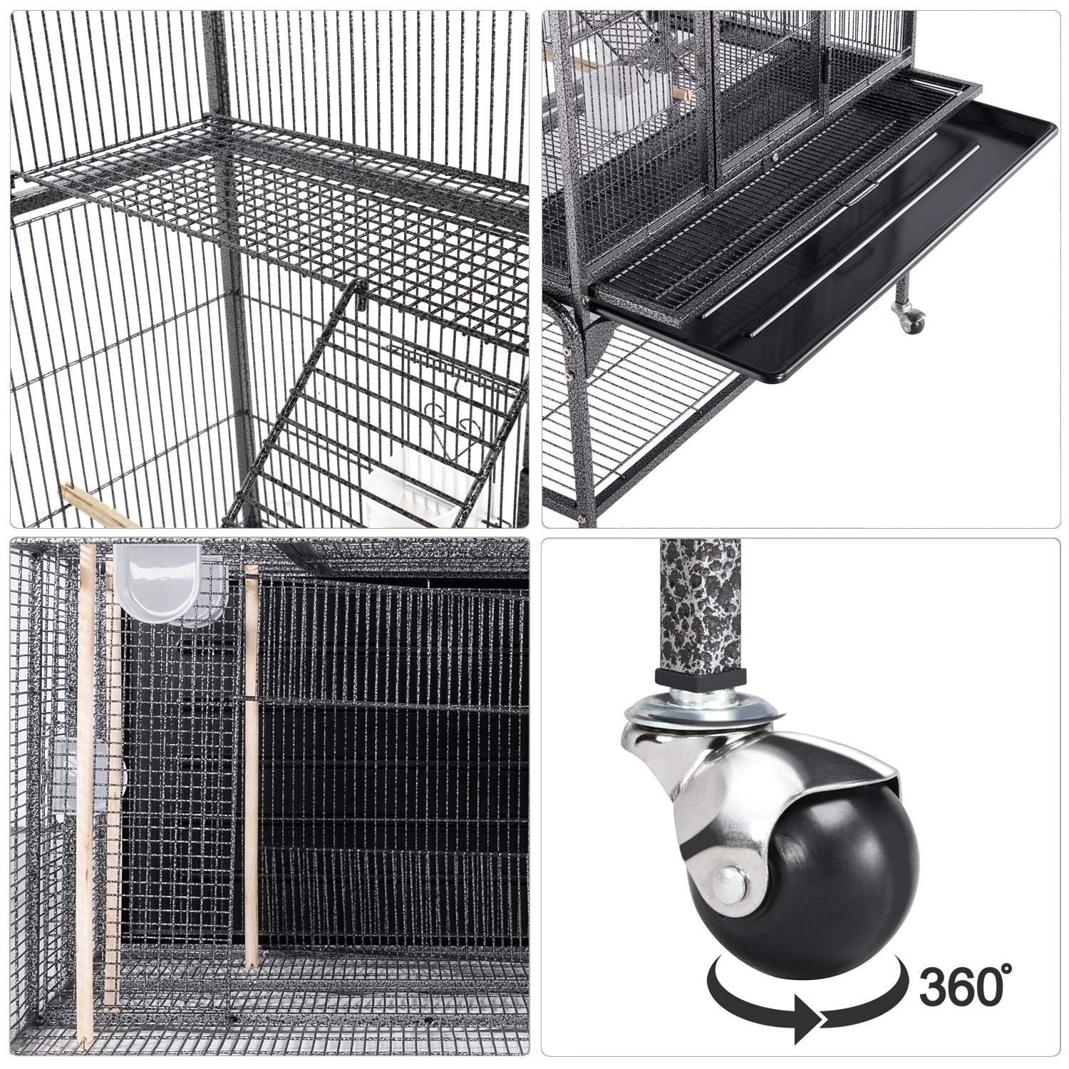 Yaheetech 3 Tiers Budgies Cage Extra Large Parrot Cage Bird Cage for