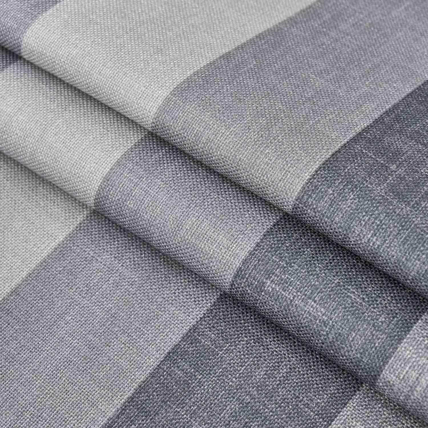Tovaglia Antimacchia 240 x 140 cm Grigio Blu Strisce Autunnale Moderna Rettangolare Lavabile Impermeabile Effetto Lino Tovaglie per Cucina Ristorante Giardino Esterno Feste