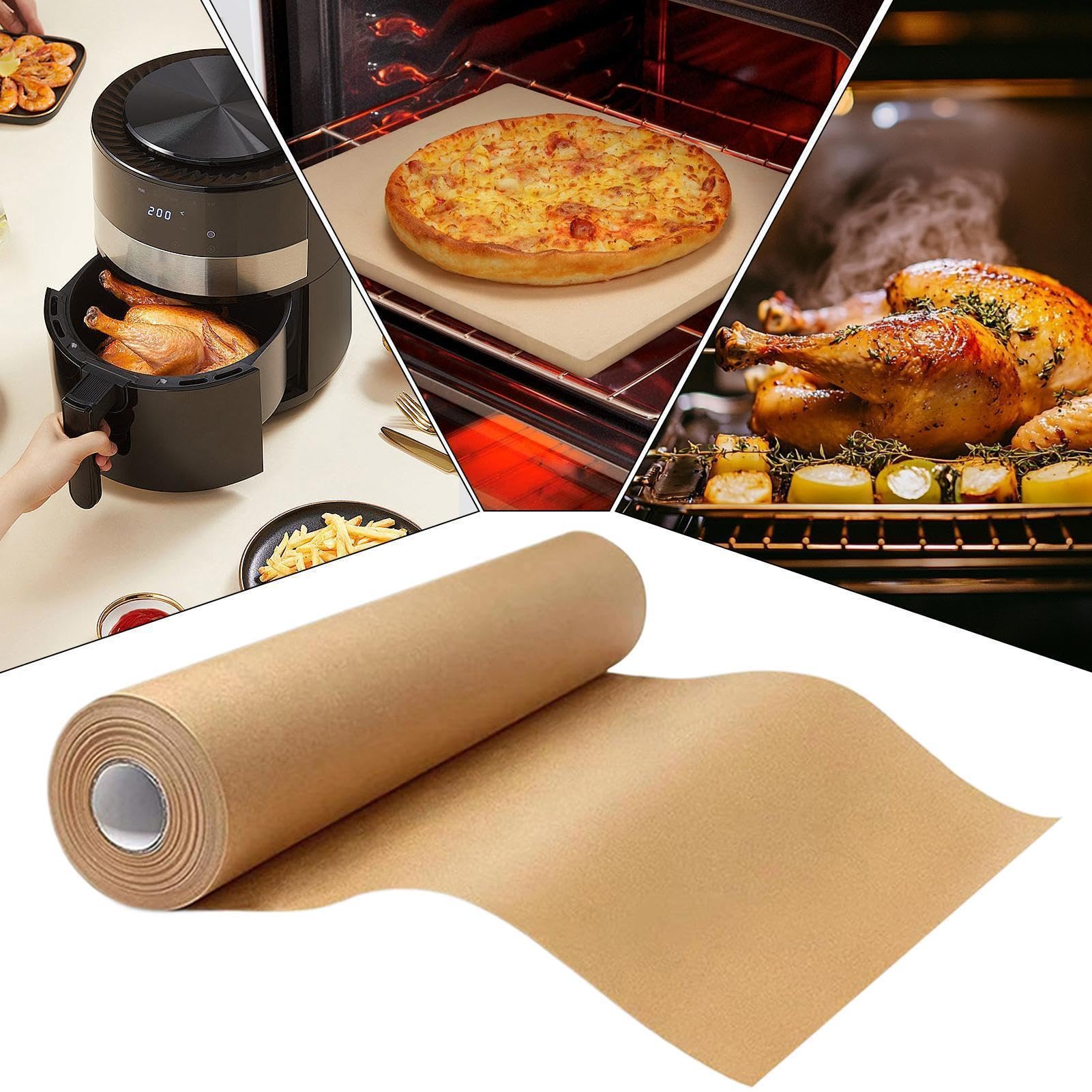 Láminas de papel pergamino Hojas Sin Blanquear Resistentes al Calor | Rollo De Papel Para Hornear Y Cocinar Para hornear, cocinar, , congelar, cocer al vapor, en cocina, bar y horno