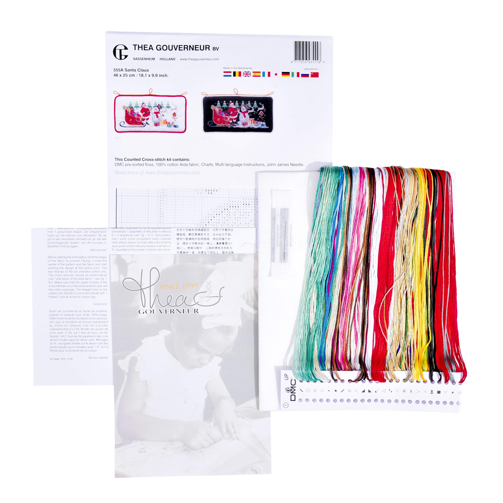 Thea Gouverneur Cucciolo Di Natale-Kit Per Punto Croce Contato