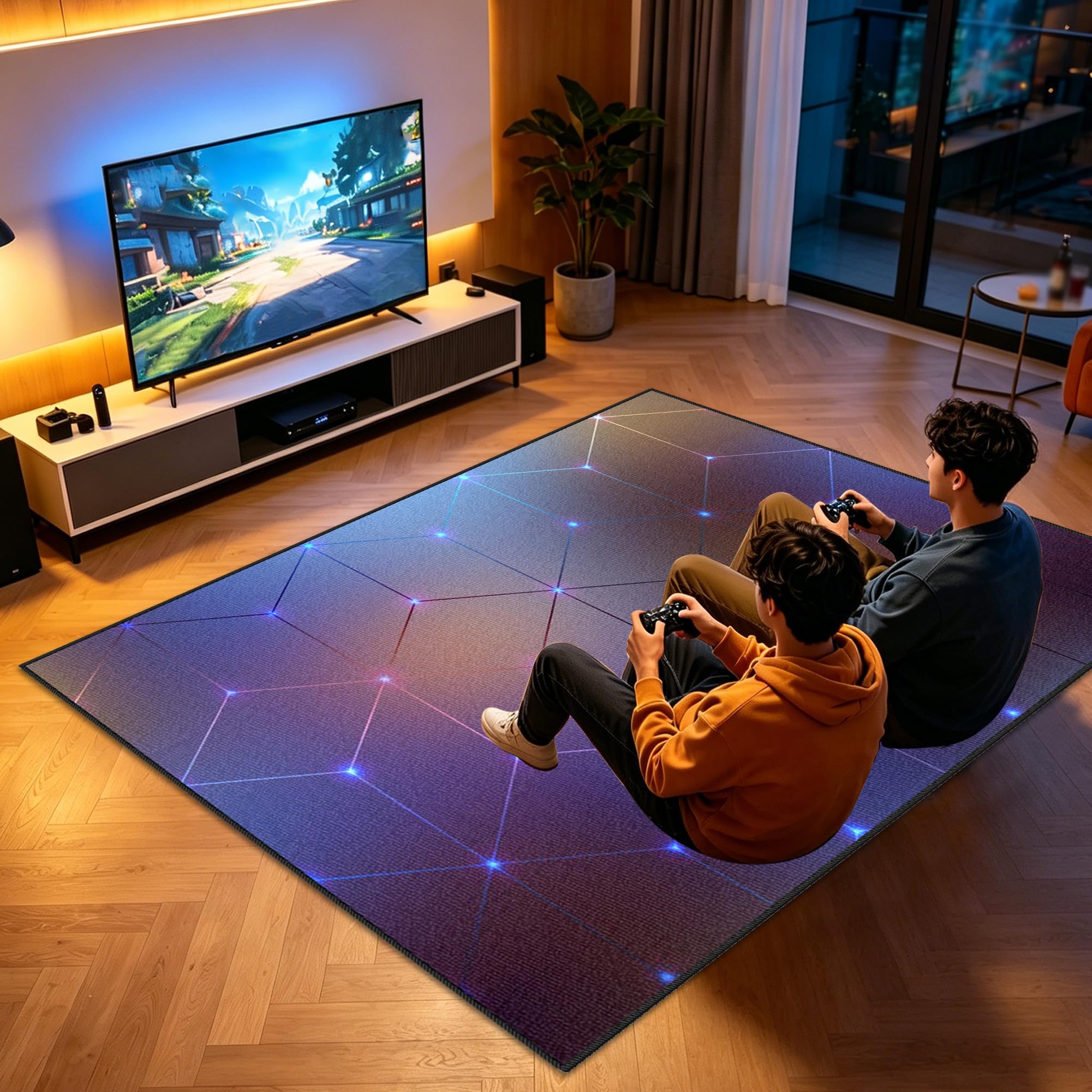 Dywan do sypialni do gier Mata do gier na krzesło komputerowe 140 x 200 cm Antypoślizgowy dywan krzesło do gier na salę zabaw Dywan do salonu dla graczy Chłopiec