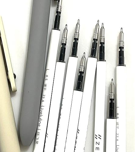 Miniatura 7 de sencoo Paquete de 10 bolígrafos de tinta de gel negra de 0.020 in de repuesto para bolígrafos retráctiles